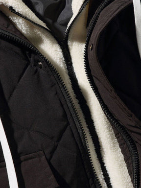 LUXENFY™ - Lamb Wool Panel Hood Sherpa Coat