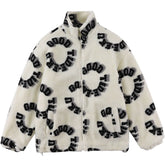 LUXENFY™ - 3D Round Letters Sherpa Winter Coat luxenfy.com
