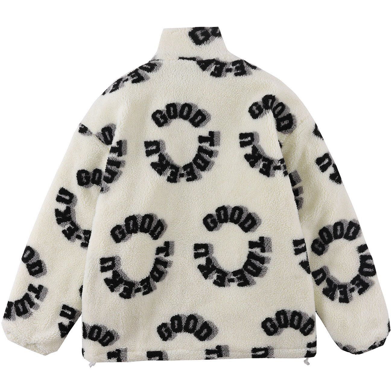 LUXENFY™ - 3D Round Letters Sherpa Winter Coat luxenfy.com