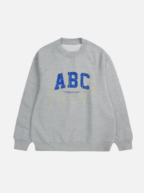 LUXENFY™ - "ABC" Embroidery Print Sweatshirt luxenfy.com