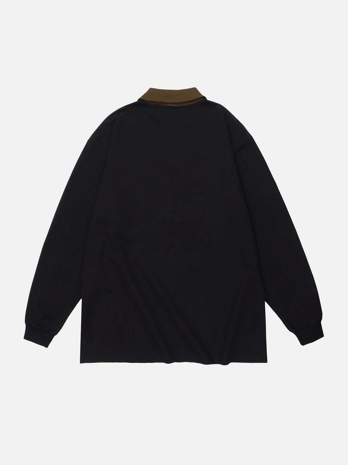 LUXENFY™ - Alphabet Embroidery Polo Collar Sweatshirt luxenfy.com
