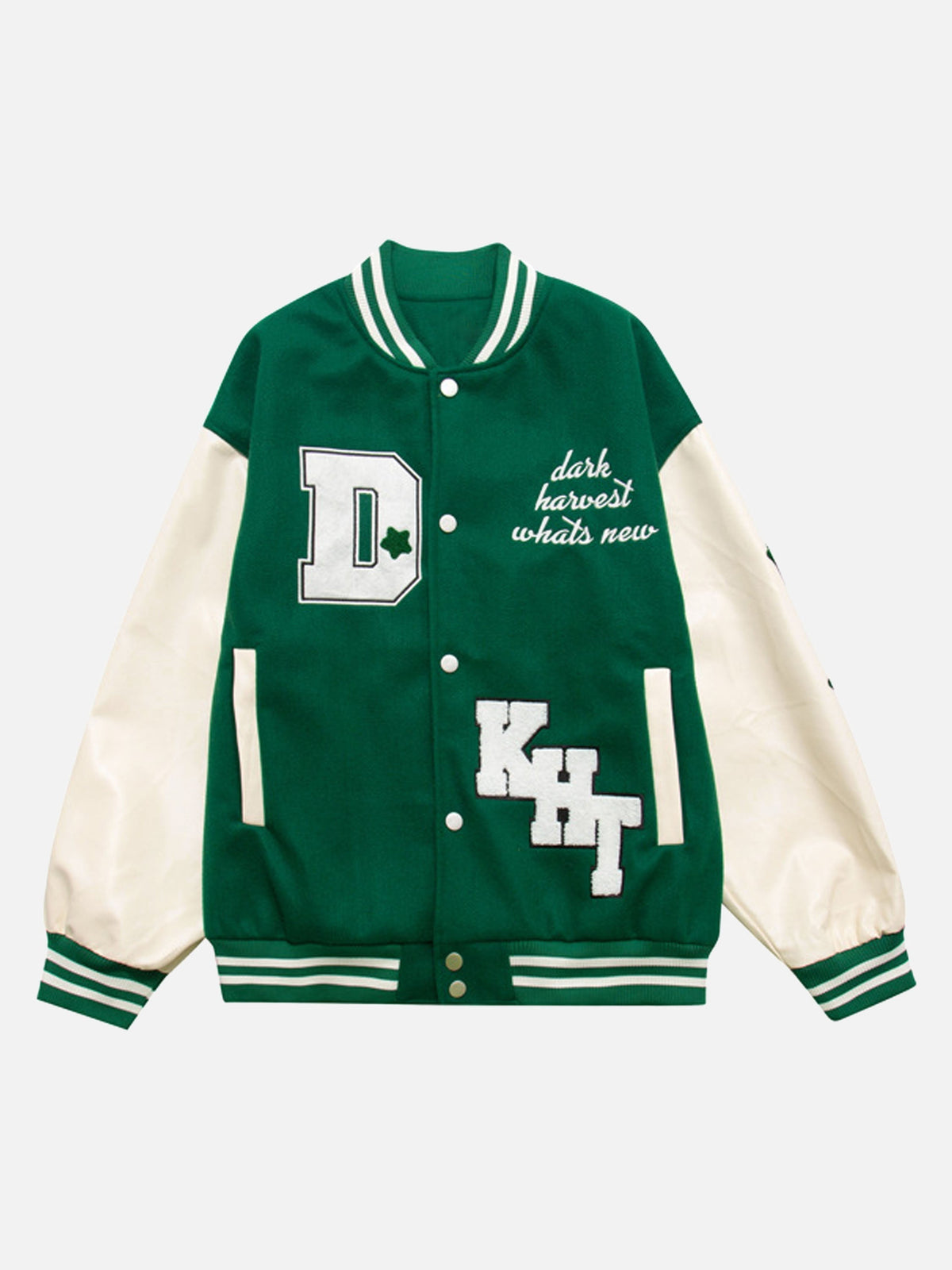 LUXENFY™ - American High Street Letters Clash Color Baseball Jacket luxenfy.com