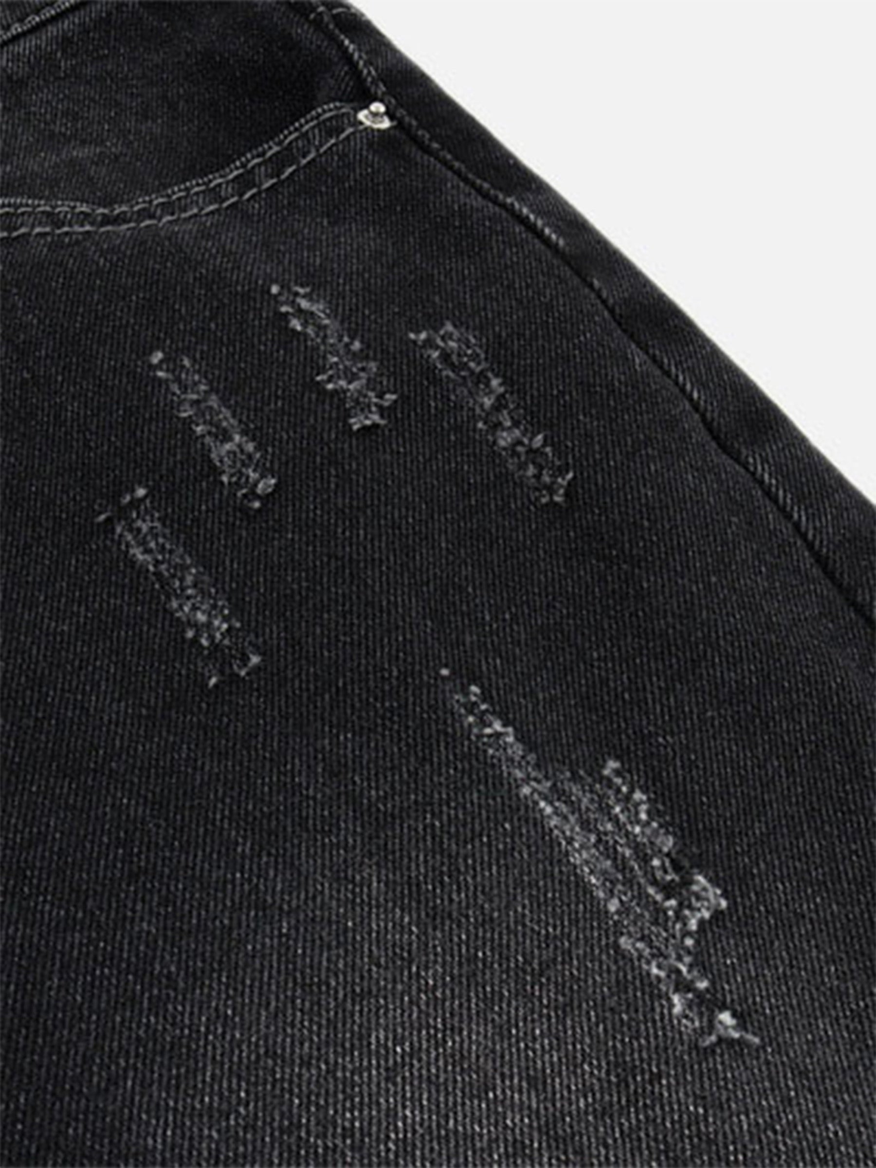 LUXENFY™ - American Street Style Pentagram Print Old Straight Jeans luxenfy.com