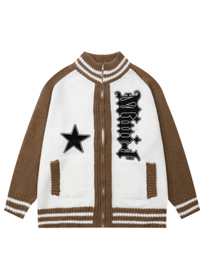 LUXENFY™ - American Vintage Star Embroidery Jacket luxenfy.com