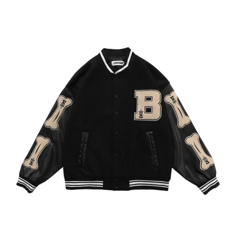 LUXENFY™ - BB Black Varsity Jacket luxenfy.com