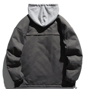 LUXENFY™ - Badge Stitching Hooded Winter Coat luxenfy.com