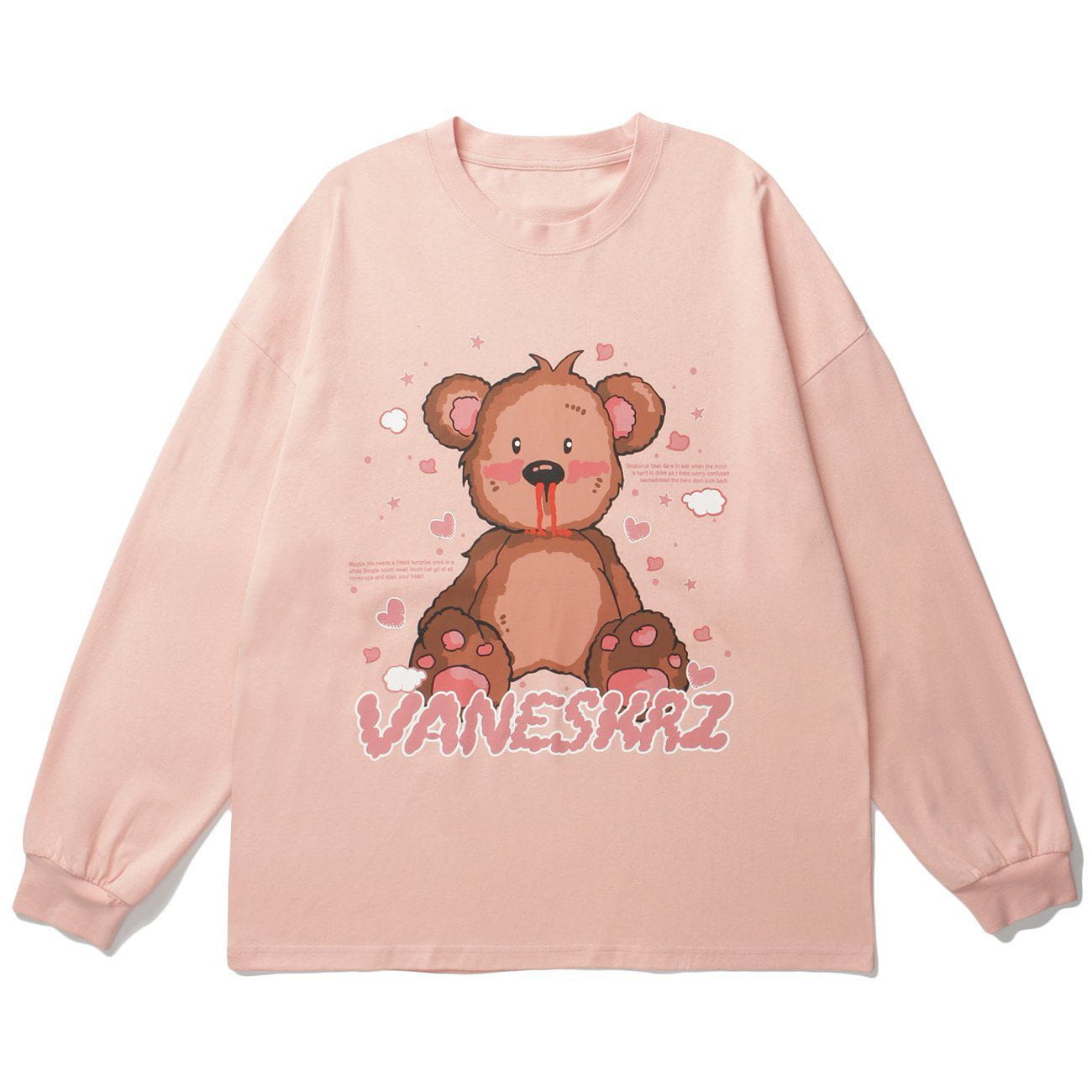 LUXENFY™ - Bear Heart Letter Graphic Sweatshirt luxenfy.com