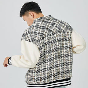 LUXENFY™ - Black Square Pattern Jacket luxenfy.com
