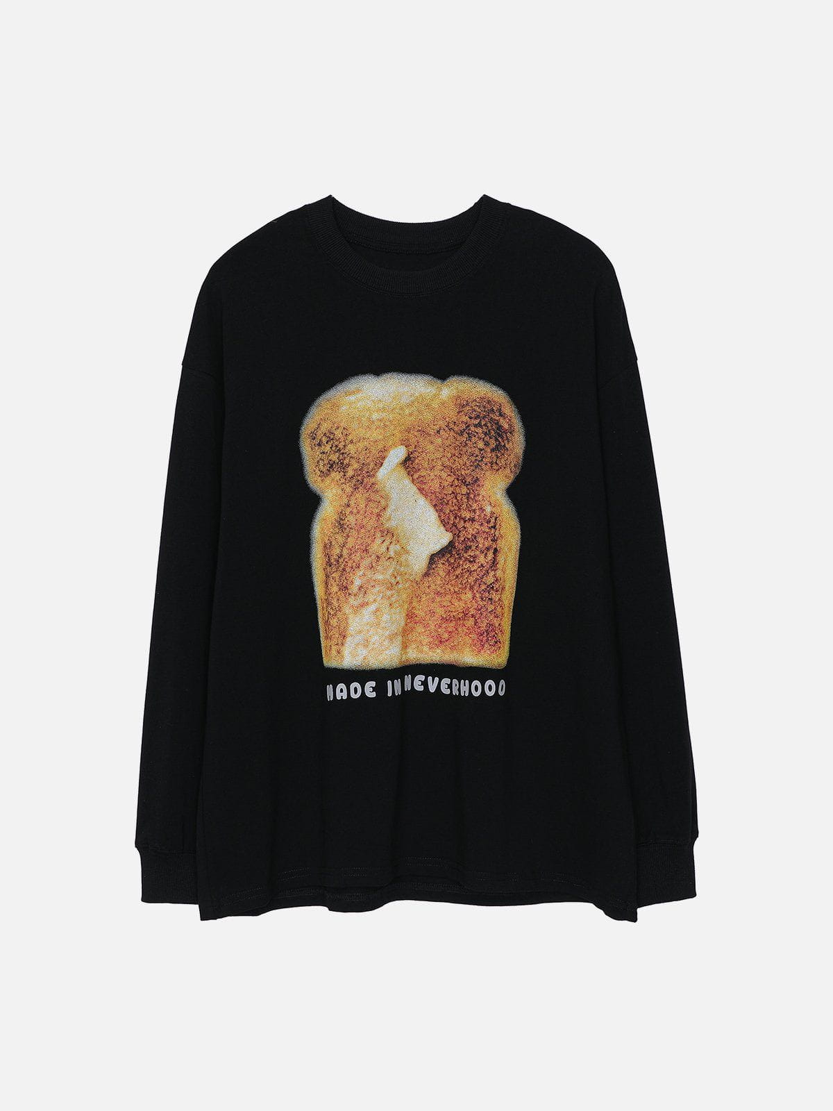 LUXENFY™ - Burnt Toast Print Sweatshirt luxenfy.com