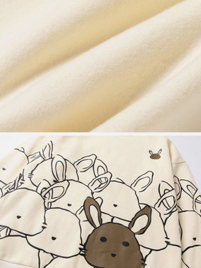 LUXENFY™ - Cartoon Stick Figure Rabbit Sweatshirt luxenfy.com
