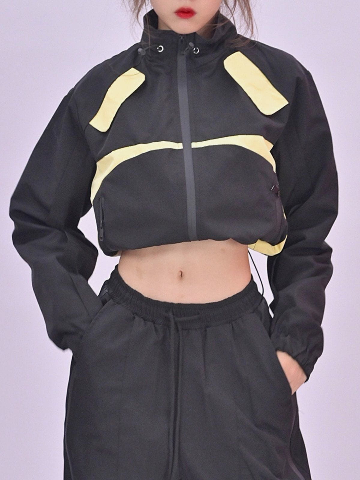 LUXENFY™ - Colorblock Cropped Outdoor Jacket luxenfy.com