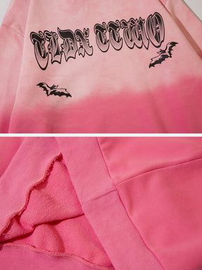 LUXENFY™ - Contrast Gradient Letter Sweatshirt luxenfy.com