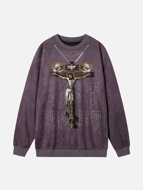 LUXENFY™ - Cross Necklace Sweatshirt luxenfy.com