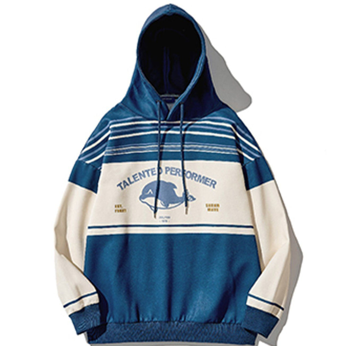 LUXENFY™ - Dolphin Print Patchwork Hoodie luxenfy.com