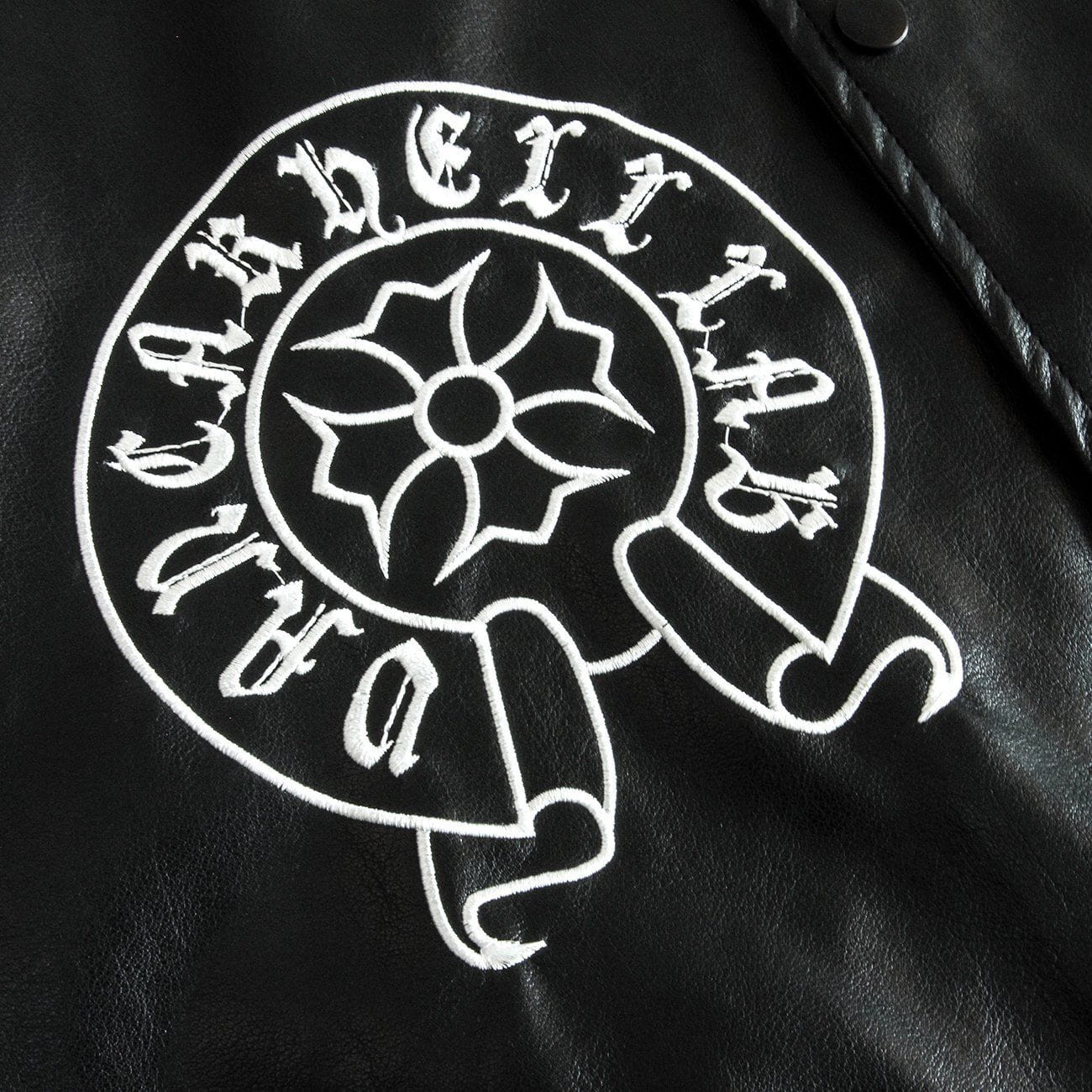 LUXENFY™ - Embroidered Letters PU Leather Winter Coat luxenfy.com