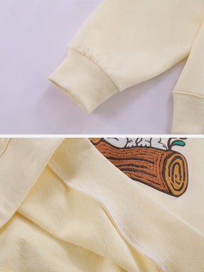 LUXENFY™ - Embroidery Bear Rabbit Sweatshirt luxenfy.com