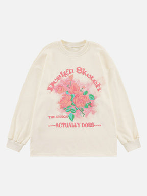 LUXENFY™ - Floral Smoke Print Sweatshirt luxenfy.com