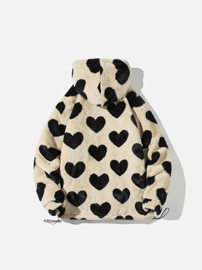 LUXENFY™ - Full Print Love Hooded Winter Coat luxenfy.com