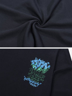 LUXENFY™ - Graffiti Floral Print Sweatshirt luxenfy.com