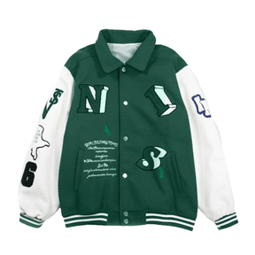 LUXENFY™ - Green NIS Varsity Jacket luxenfy.com