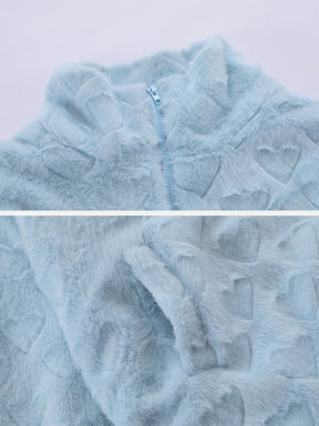 LUXENFY™ - Heart Pattern Plush Winter Coat luxenfy.com