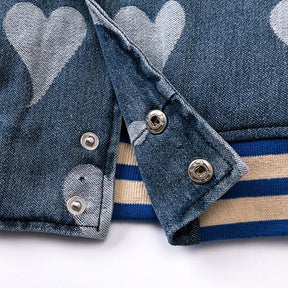 LUXENFY™ - Heart Print Letter Embroidery Color Matching Winter Coat luxenfy.com