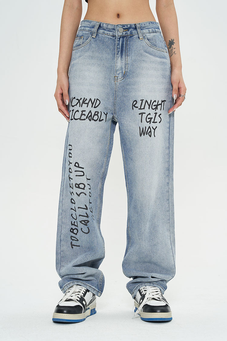 LUXENFY™ - High Street Gradient Do-over Straight-leg Jeans luxenfy.com