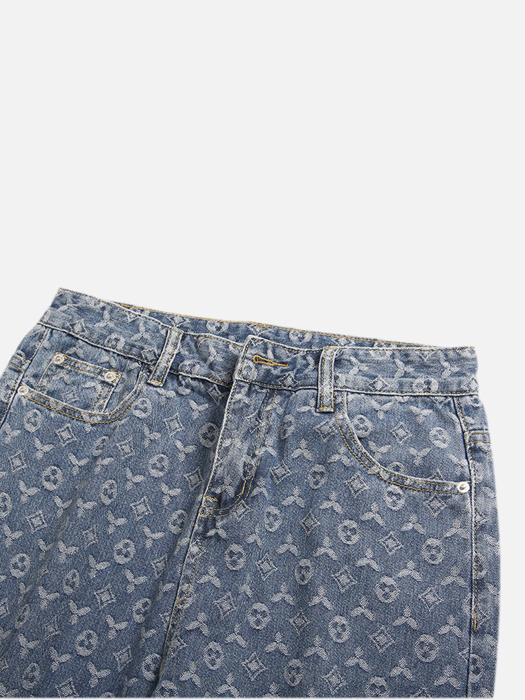 LUXENFY™ - High Street Jacquard Denim Jeans luxenfy.com