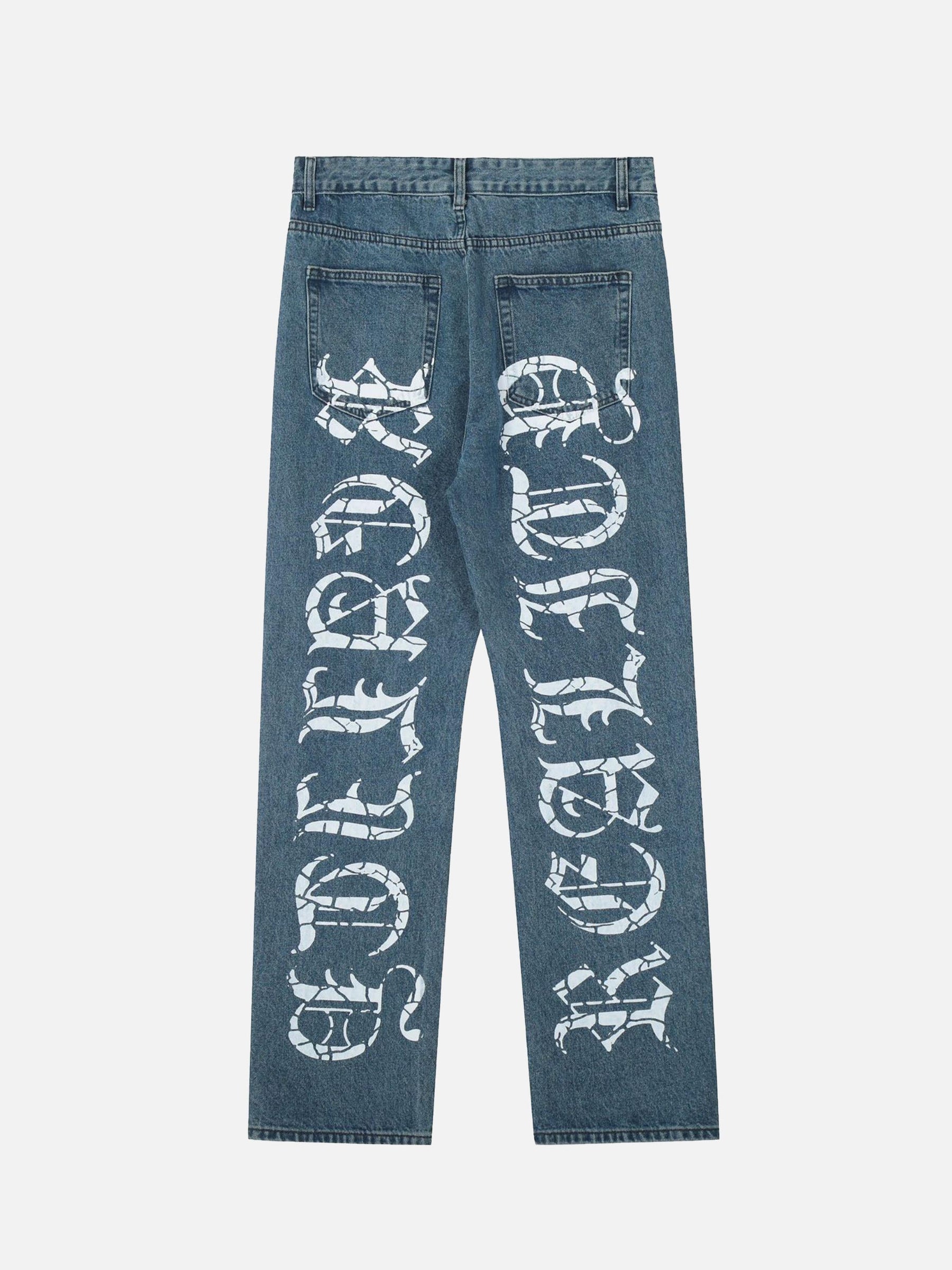 LUXENFY™ - Hip Hop High Street Straight Jeans luxenfy.com