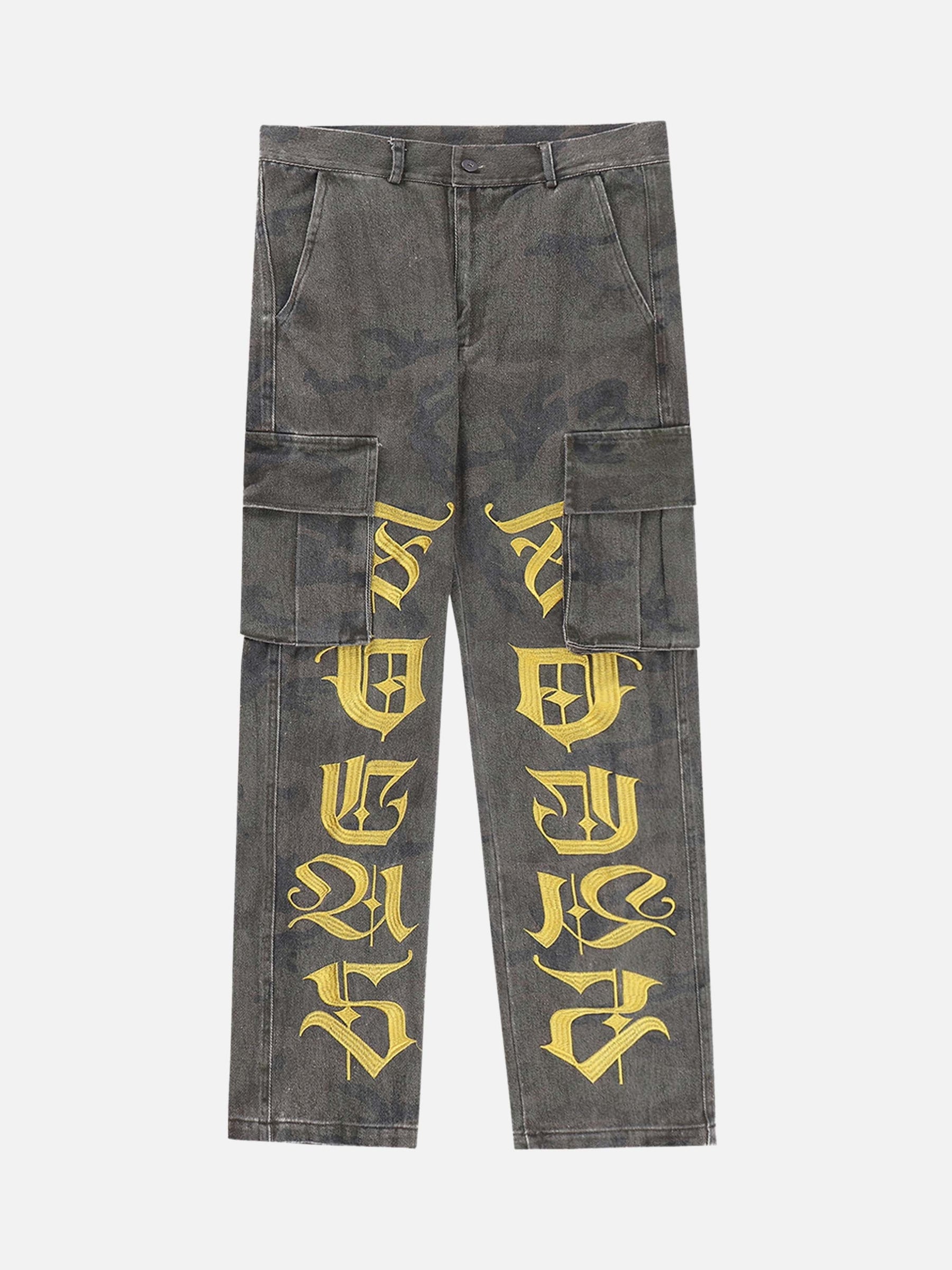 LUXENFY™ - Hip-hop Vintage Embroidered Straight Work Jeans luxenfy.com