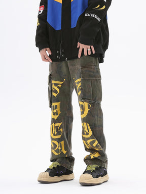 LUXENFY™ - Hip-hop Vintage Embroidered Straight Work Jeans luxenfy.com