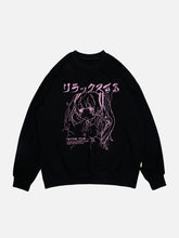 LUXENFY™ - Japanese Cartoon Anime Girl Print Sweatshirt luxenfy.com