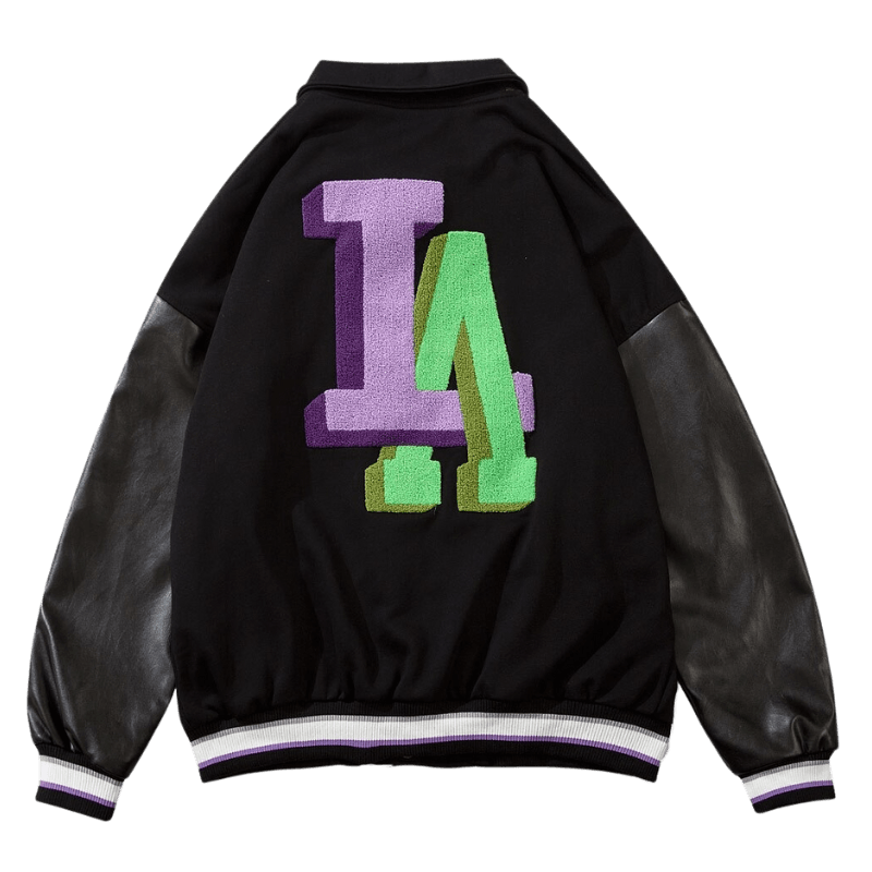 LUXENFY™ - LA Black Baseball Jacket luxenfy.com