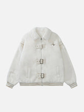 LUXENFY™ - Leather Buckle Four Star Sherpa Coat luxenfy.com