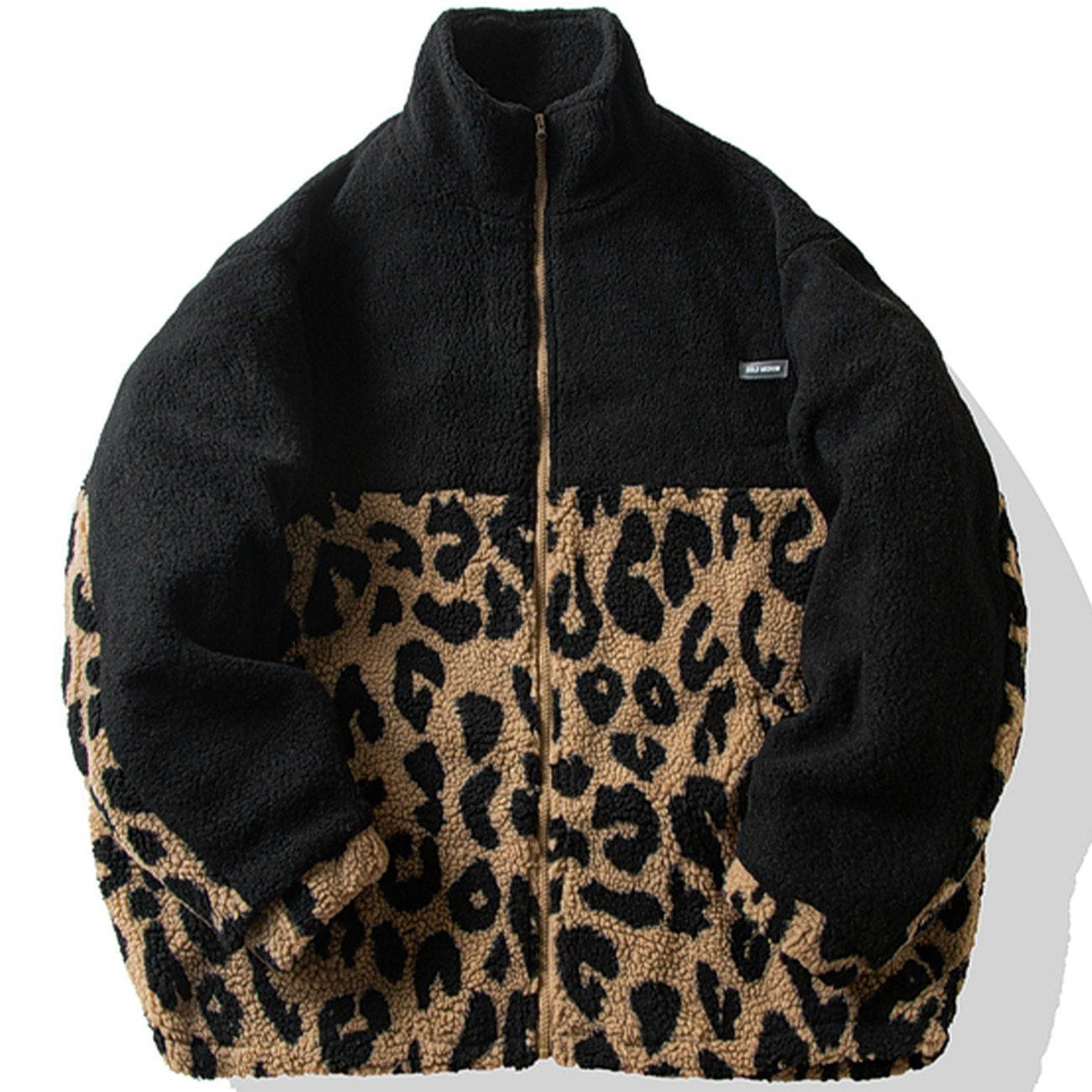LUXENFY™ - Leopard Camouflage Patchwork Sherpa Winter Coat luxenfy.com