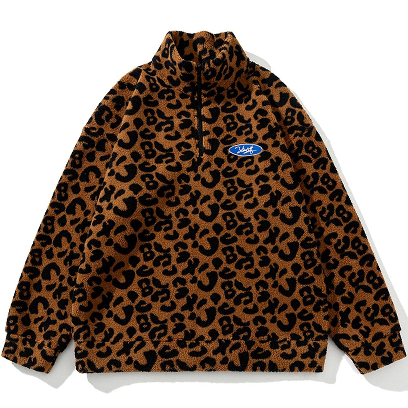 LUXENFY™ - Leopard Pattern Sherpa Winter Coat luxenfy.com