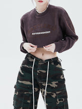 LUXENFY™ - Letter Embroidered Cropped Sweatshirt luxenfy.com