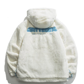 LUXENFY™ - Letter Embroidery Plush Winter Coat luxenfy.com