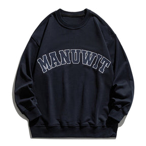 LUXENFY™ - Letter Embroidery Trim Sweatshirt luxenfy.com