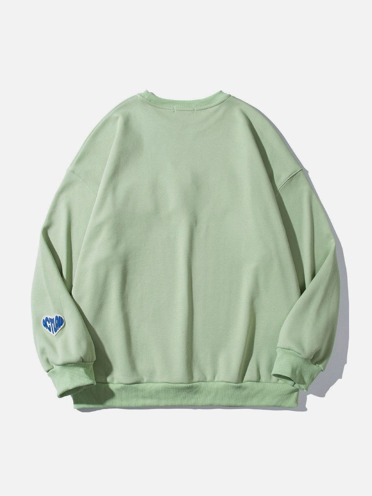 LUXENFY™ - Letter Flocked Sweatshirt luxenfy.com