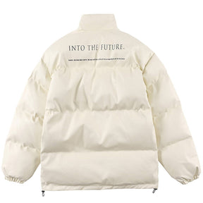 LUXENFY™ - Letter Print Puffer Jacket luxenfy.com