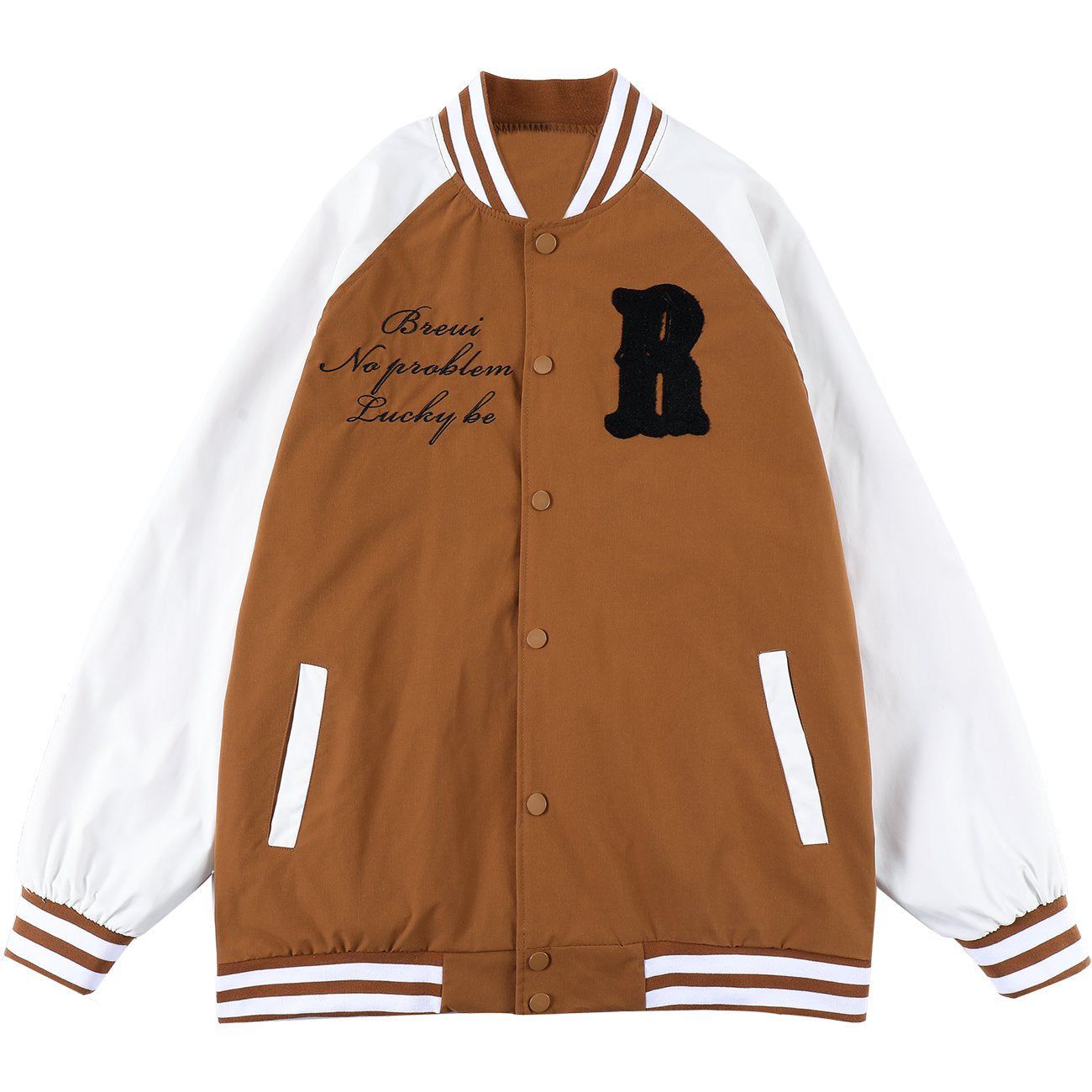 LUXENFY™ - Letter R Embroidered Varsity Jacket luxenfy.com