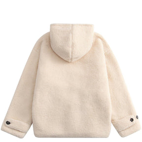 LUXENFY™ - Love Button Hood Sherpa Winter Coat luxenfy.com