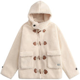 LUXENFY™ - Love Button Hood Sherpa Winter Coat luxenfy.com