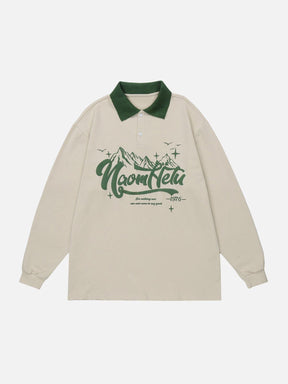 LUXENFY™ - Mountain Peak Print Sweatshirt luxenfy.com