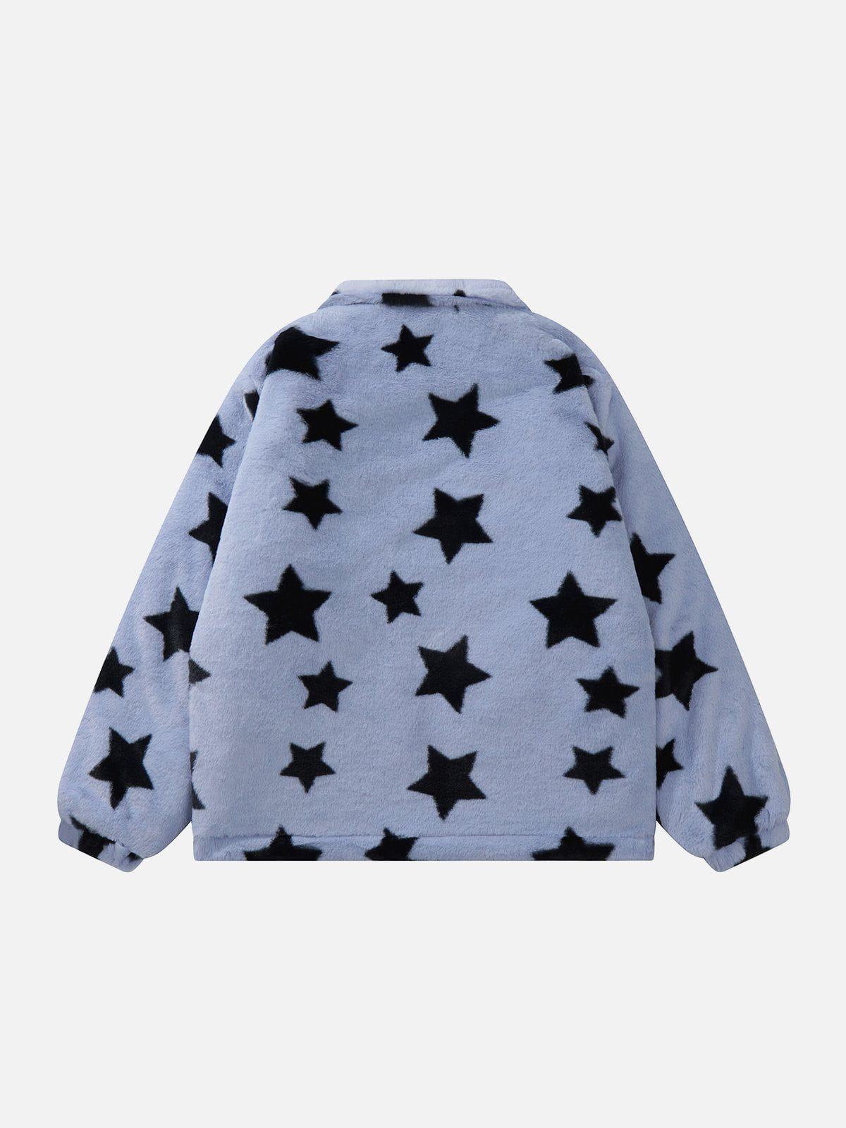 LUXENFY™ - Oversized Star Print Reversible Sherpa Coat luxenfy.com