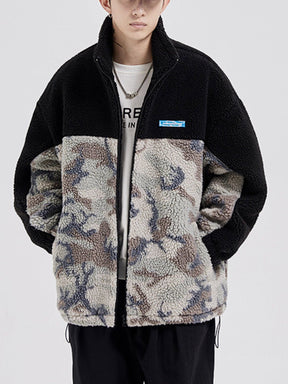 LUXENFY™ - Patchwork Camouflage Sherpa Coat luxenfy.com