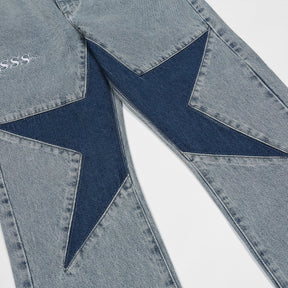 LUXENFY™ - Patchwork Forked Five-pointed Star Jeans -1259 luxenfy.com