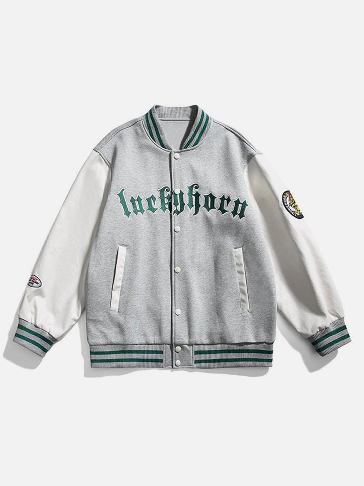 LUXENFY™ - Patchwork Luckyhorn Varsity Jackets luxenfy.com