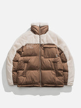 LUXENFY™ - Patchwork Pockets Sherpa Winter Coat luxenfy.com